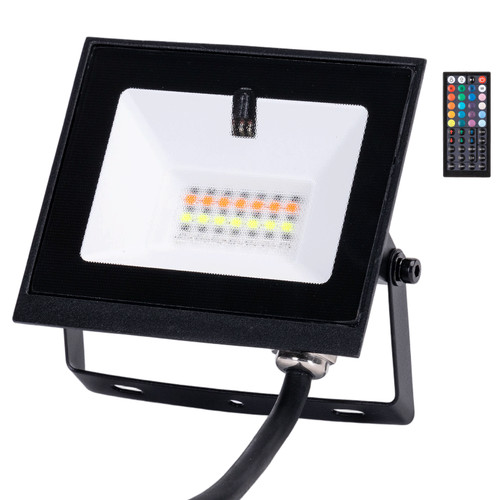 Faro led 20w - nero, rgb